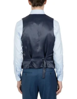 Gibson Slim Fit Mighty Blue Wool Vest FGD019 -Gant Shop 492238180 2 720x928