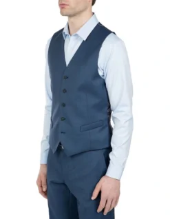 Gibson Slim Fit Mighty Blue Wool Vest FGD019 -Gant Shop 492238180 3 720x928