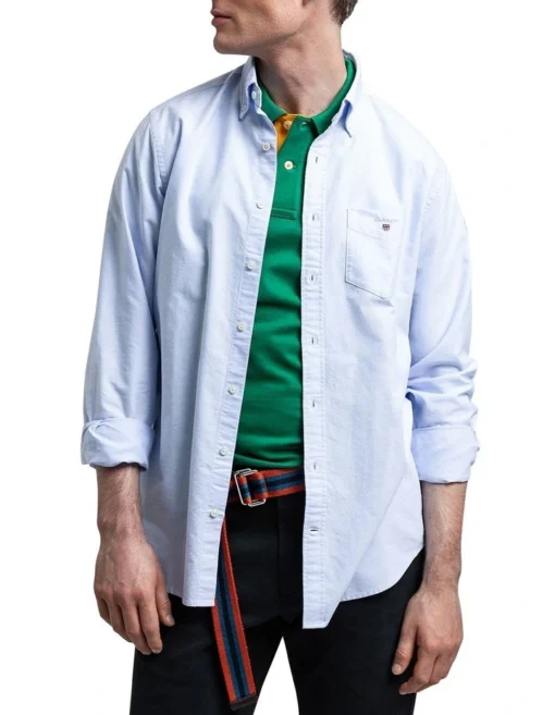 Gant The Oxford Long Sleeve Shirt In Blue -Gant Shop 796763440 1 720x928
