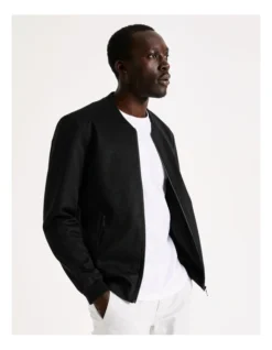 Jackson Textured Bomber Black