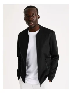 Jackson Textured Bomber Black -Gant Shop 804219130 4 1 720x928