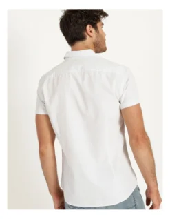 Daltry Dobby Short Sleeve Shirt White -Gant Shop 835056010 3 720x928