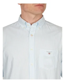 Gant Regular Oxford Banker Broadcloth Long Sleeve Shirt In Blue -Gant Shop 848977570 3 720x928