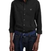 Gant Regular Broadcloth Long Sleeve Shirt In Black -Gant Shop 848978830 1 720x928