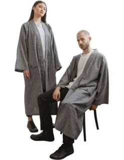 Edo Unisex Long Overcoat Denim