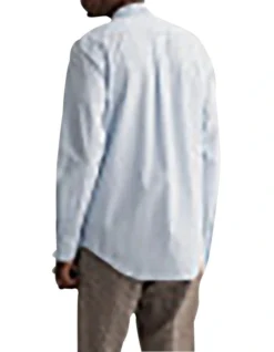 Gant The Broadcloth Banker Long Sleeve Shirt In Blue -Gant Shop 858336220 3 720x928