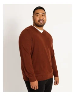 Australian Merino V-Neck In Copper -Gant Shop 879881410 4 720x928