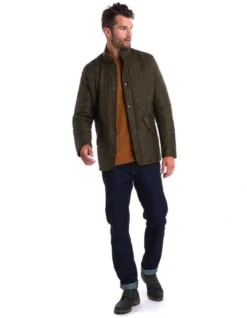 Henry Sartorial X Barbour Chelsea Flyweight Jacket Olive -Gant Shop 883056610 3 720x928