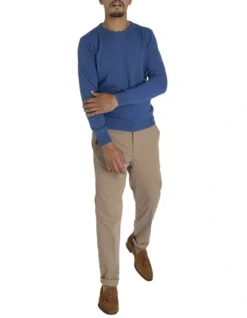 Cashmere Crewneck Knit In Denim -Gant Shop 883059220 2 720x928