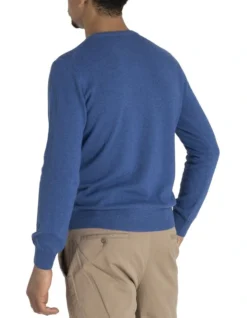 Cashmere Crewneck Knit In Denim -Gant Shop 883059220 3 720x928