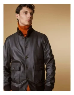 Henry Sartorial X Valstar Iconic Leather Jacket Caffe -Gant Shop 883574650 883552060 5 720x928