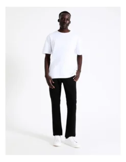 Stretch Bedford Cord In Black