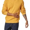 Lachlan Textured Cotton Crew Tumeric 1 Lachlan Textured Cotton Crew Tumeric -Gant Shop 890980210 1 720x928