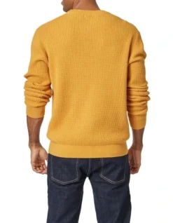 Lachlan Textured Cotton Crew Tumeric -Gant Shop 890980210 3 1 720x928