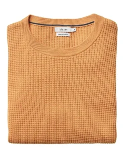 Lachlan Textured Cotton Crew Tumeric -Gant Shop 890980210 6 720x928