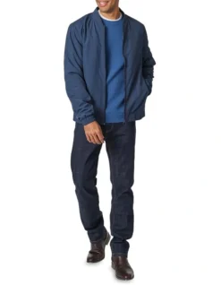 Miller Bomber Jacket Navy -Gant Shop 890980570 3 720x928