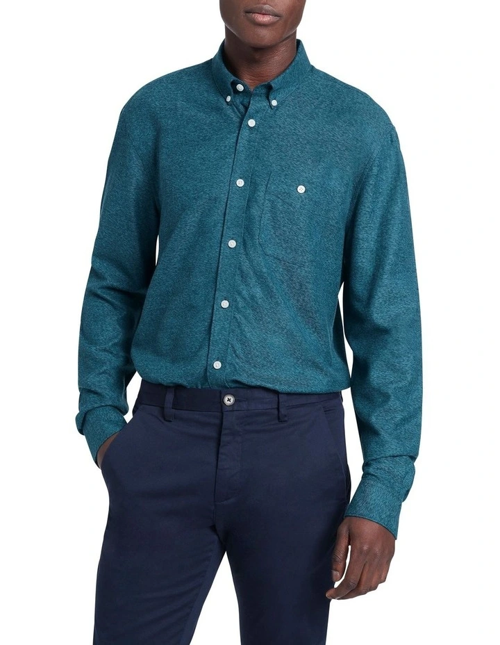 Alban Long Sleeve Shirt Teal 3 Alban Long Sleeve Shirt Teal