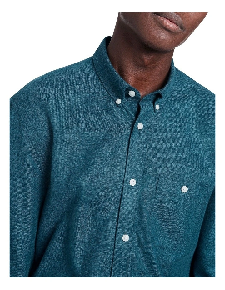 Alban Long Sleeve Shirt Teal 6 Alban Long Sleeve Shirt Teal - Image 4