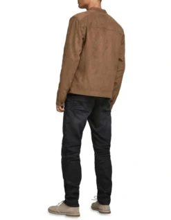 Jack & Jones Warner Faux Leather Jacket Cognac -Gant Shop 900573580 2 720x928