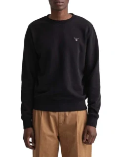 Gant Original C-Neck Sweat In Black