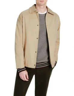 Luke Coach Jacket In Light Tan