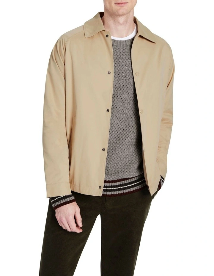 Luke Coach Jacket In Light Tan 3 Luke Coach Jacket In Light Tan