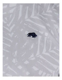 Palm Tree Poplin Short Sleeve Shirt In Grey -Gant Shop 916060510 5 720x928