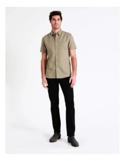 Lennon Linen Short Sleeve Shirt In Khaki -Gant Shop 917299270 3 720x928