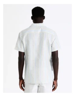 Samson Stripe Short Sleeve Linen Blend Shirt In Blue 15 Samson Stripe Short Sleeve Linen Blend Shirt In Blue -Gant Shop 918593200 7 720x928