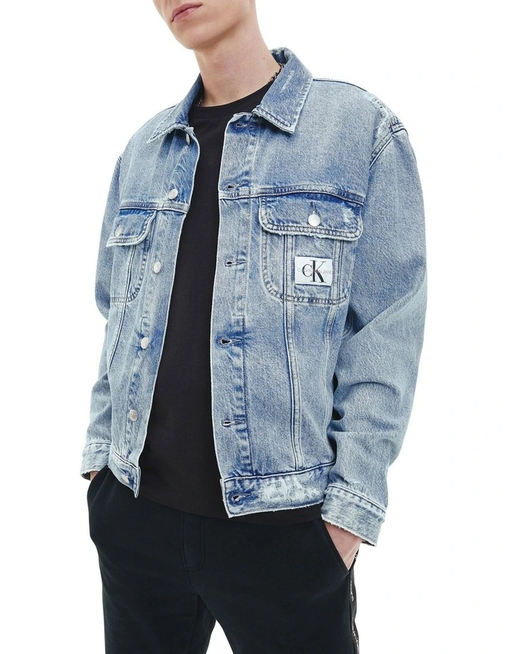 Calvin Klein Jeans Regular 90s Denim Jacket In Blue Duster 3 Calvin Klein Jeans Regular 90s Denim Jacket In Blue Duster