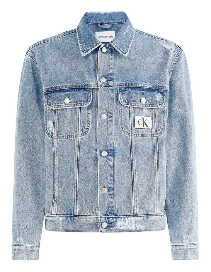 Calvin Klein Jeans Regular 90s Denim Jacket In Blue Duster 7 Calvin Klein Jeans Regular 90s Denim Jacket In Blue Duster - Image 5