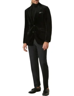 Matera Velvet Jacket In Black -Gant Shop 927883810 927862570 5 720x928