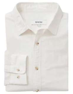 Collins Long Sleeve Linen Blend Shirt In White -Gant Shop 928138060 5 1 720x928