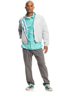 Quiksilver X Stranger Things The Steve Jacket In Pearl Blue -Gant Shop 928339660 7 720x928