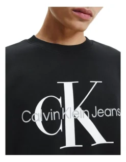 Calvin Klein Jeans Core Monogram Crewneck In CK Black -Gant Shop 928352350 3 720x928
