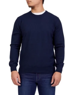 Cashmere Crew Neck Knit In Navy