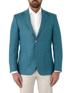 Danielle Tailored Fit Sports Jacket In Teal