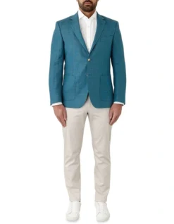Danielle Tailored Fit Sports Jacket In Teal -Gant Shop 931046320 931028590 5 720x928