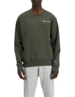 Champion Panel Crew In Serpentine Green