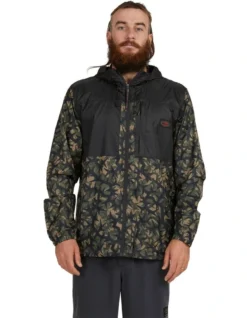 Quiksilver Mikey Wright Lizard Heads Hooded Jacket In Black