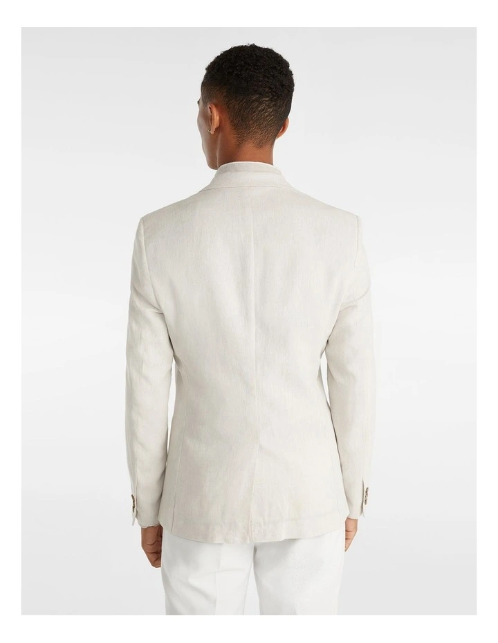 Palazzo Linen Blend Blazer In Beige 4 Palazzo Linen Blend Blazer In Beige - Image 2