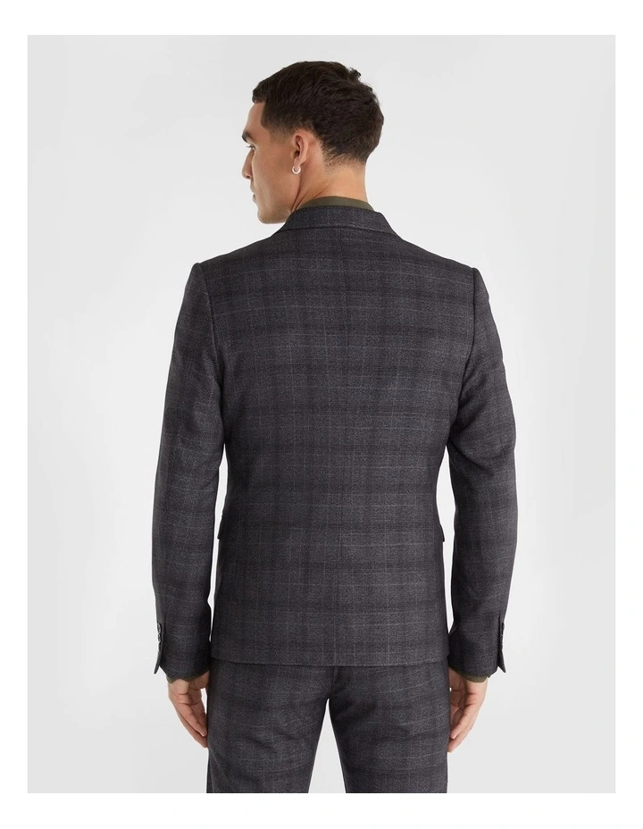 Princeton Check Blazer In Charcoal 4 Princeton Check Blazer In Charcoal - Image 2