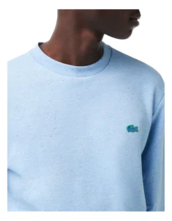 Lacoste Textured Crew Neck Sweat Top In Blue -Gant Shop 938033470 4 720x928