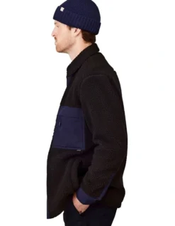 Tilley Two Tone Sherpa Jacket In Black/Navy -Gant Shop 941538430 3 720x928