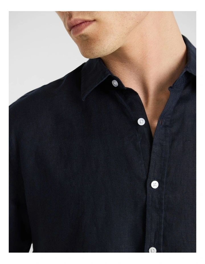 Lewis Linen Shirt In Ink 5 Lewis Linen Shirt In Ink - Image 3