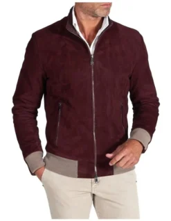 Suede Leather Zip Bomber Jacket -Gant Shop 943965100 3 720x928