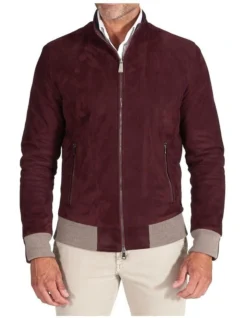 Suede Leather Zip Bomber Jacket -Gant Shop 943965100 4 720x928