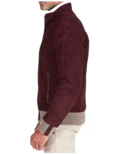 Suede Leather Zip Bomber Jacket -Gant Shop 943965100 6 720x928