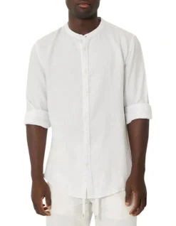 The Mandarin Trinidad Long Sleeve Shirt In White