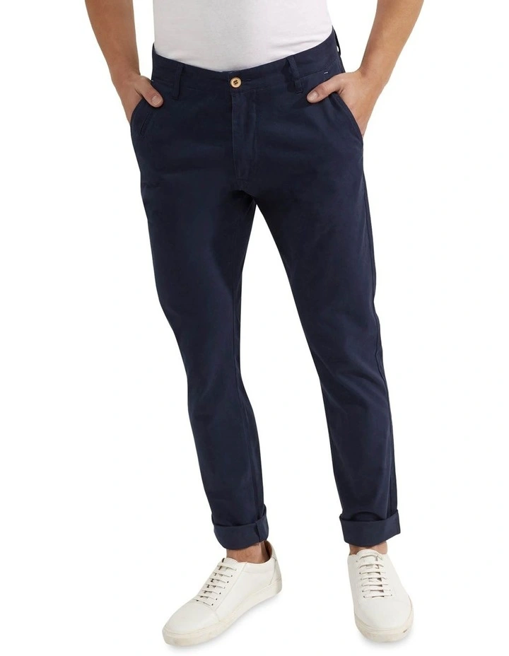 Oxford Stretch Organic Cotton Skinny Fit Chinos In Navy 6 Oxford Stretch Organic Cotton Skinny Fit Chinos In Navy - Image 4
